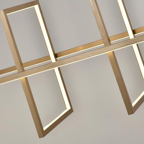 LQWELL® Modern Pendelleuchte Hängeleuchte LED, Minimalist Industrie Pendellampe Vintage Hängelampe für Küche Wohnzimmer Schlafzimmer Esszimmer Cafés, Metall Kronleuchter Deckenlampe, Goldene
