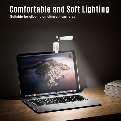 LQWELL®2× Nachttisch-Leselampe, wiederaufladbare USB-Leselampe, 3 Farbtemperaturen, 10 Helligkeitsstufen, stufenlos dimmbar, 360° flexibles Buchlicht für Kinder und Buchliebhaber (Weiß, 2 Stück)