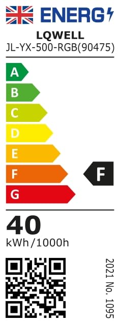 LQWELL® LED Deckenleuchte Dimmbar mit Fernbedienung, 40W 4300LM 3000-6500K RGB LED Deckenlampe, Runde Flache Deckenbeleuchtung IP44 für Wohnzimmer Schlafzimmer Esszimmer Balkon Korridor, 500 * 40mm