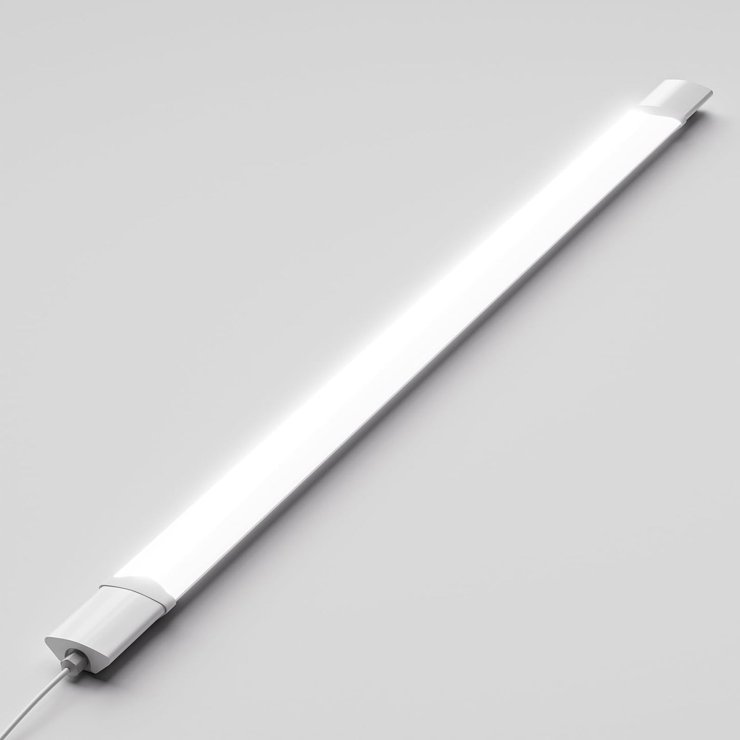 LQWELL LED Feuchtraumleuchte, LED Röhre 120x5.3x3.3cm IP65 Wasserfest, 36W 4100LM 6500K, Deckenleuchte Lange als Kellerleuchte, Wannenleuchte, Nassraumleuchte, Garagelampe, Werkstattlampe