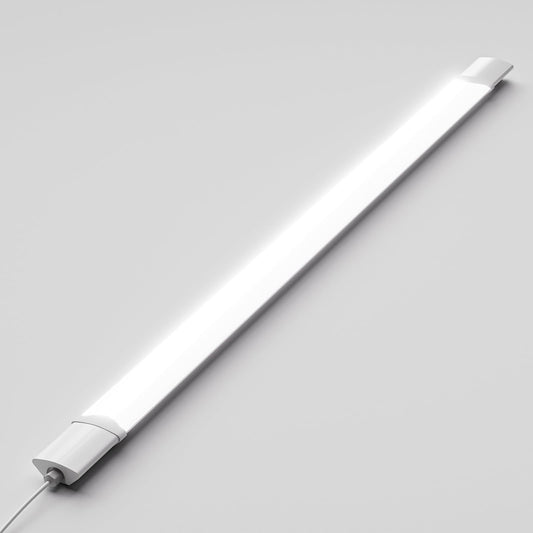 LQWELL LED Feuchtraumleuchte, LED Röhre 120x5.3x3.3cm IP65 Wasserfest, 36W 4100LM 6500K, Deckenleuchte Lange als Kellerleuchte, Wannenleuchte, Nassraumleuchte, Garagelampe, Werkstattlampe