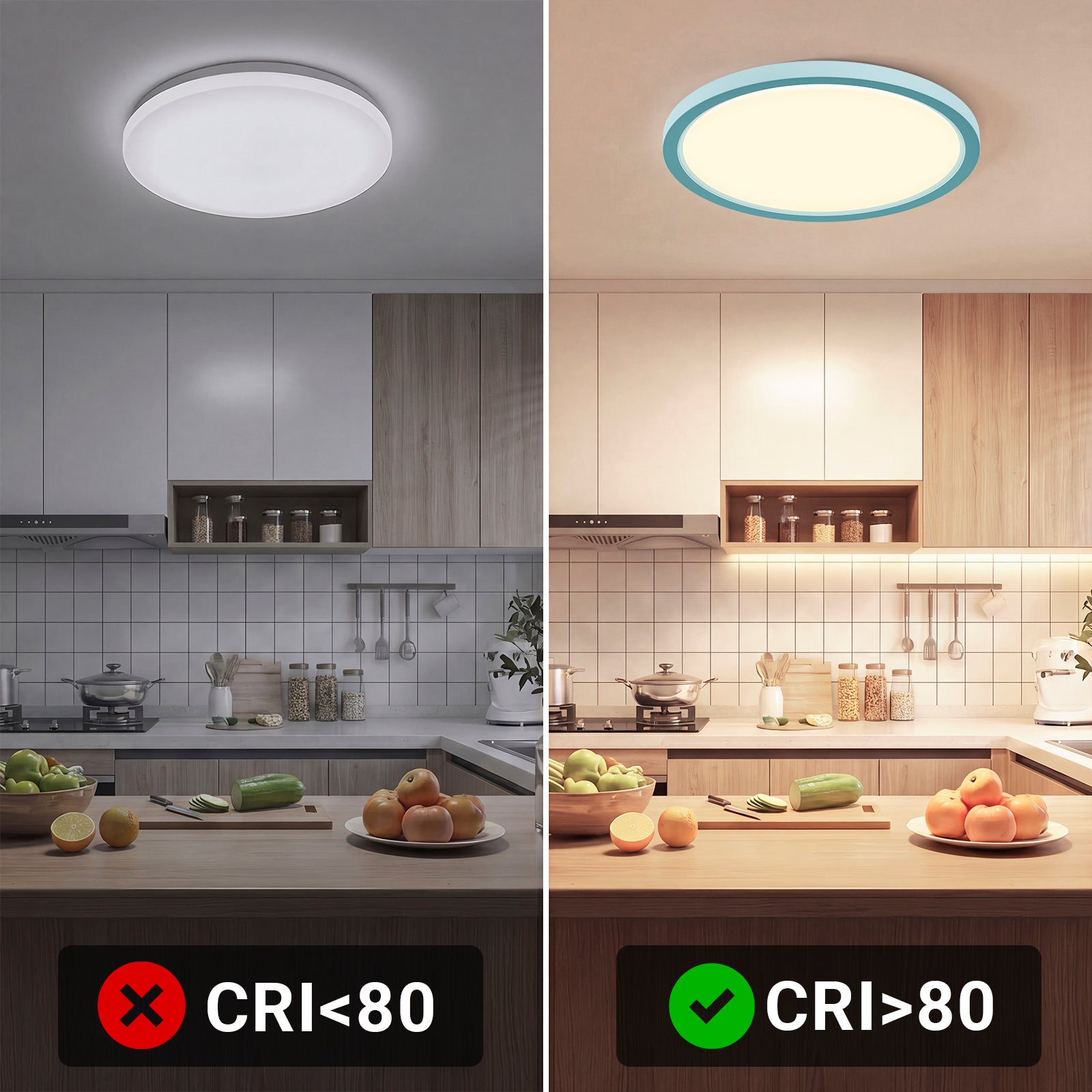 LQWELL® runde LED-Deckenleuchte mit gleichmäßiger Lichtabgabe, flaches Design