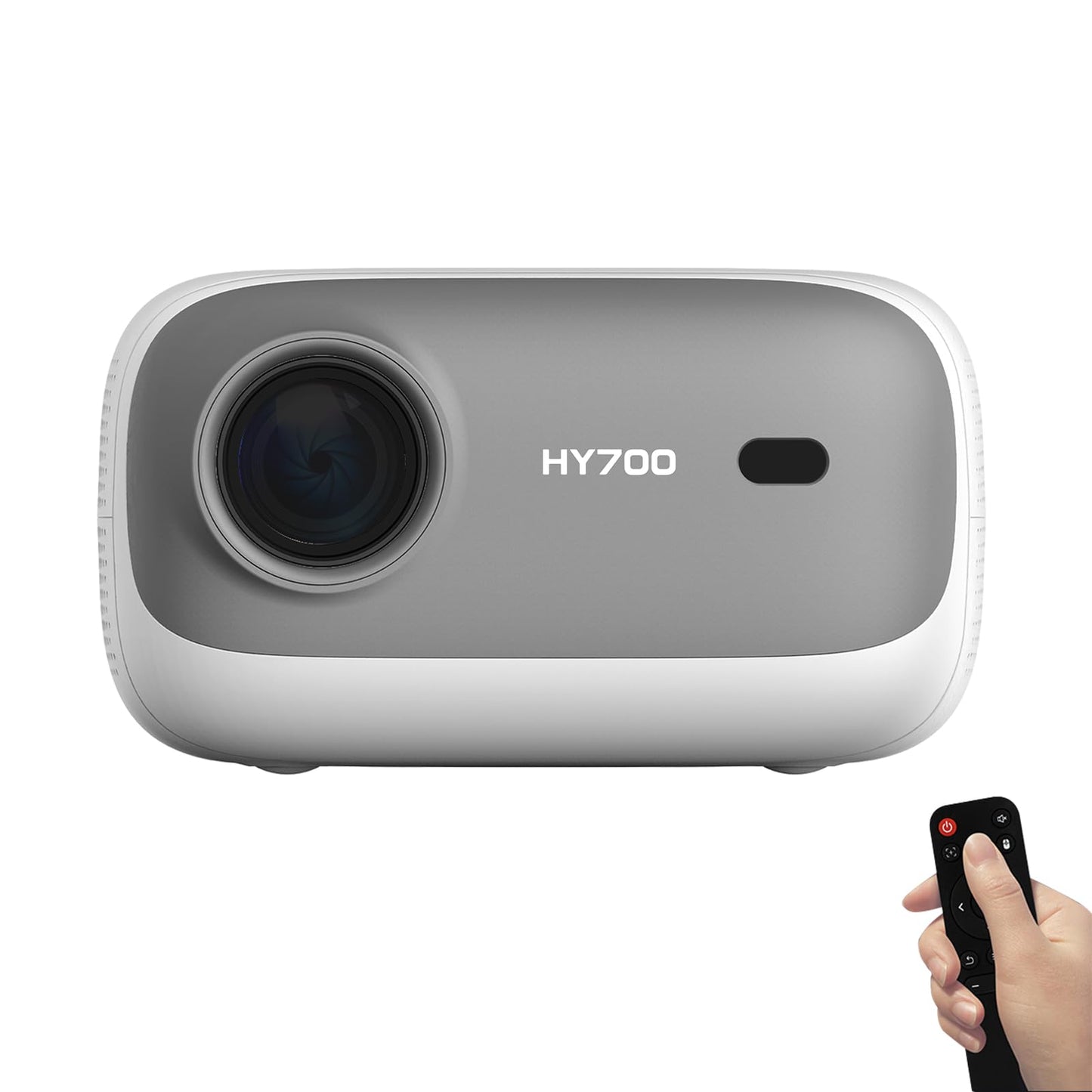 LQWELL® Beamer, HY700 Heimkino Projektor 1080P, unterstützt WiFi 6, BT5.2 mit Android OS, 120 Zoll Display, Motorisierter Fokus, für Phone/PC/Xbox, hdmi, USB