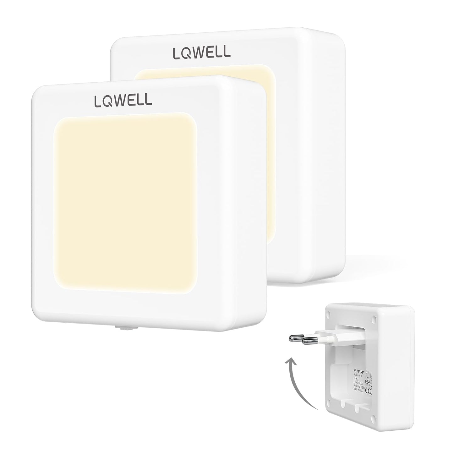 LQWELL HY300 PRO Mini Beamer + Nachtlicht Kombination, 4K 1080P Unterstützung, Android 11, kabellose Projektion, unterstützt Airplay Miracast, mit WiFi Bluetooth, tragbarer Projektor
