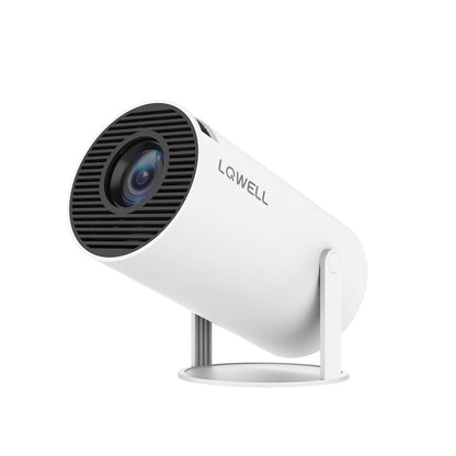 LQWELL® HY300 PRO Mini Projector, 4K 1080P Support, with Android 11, WiFi 6, Bluetooth 5.0, Supports Airplay & Miracast, Portable Home and Outdoor Projector, for Android/iPhone/PC/Mac/Switch