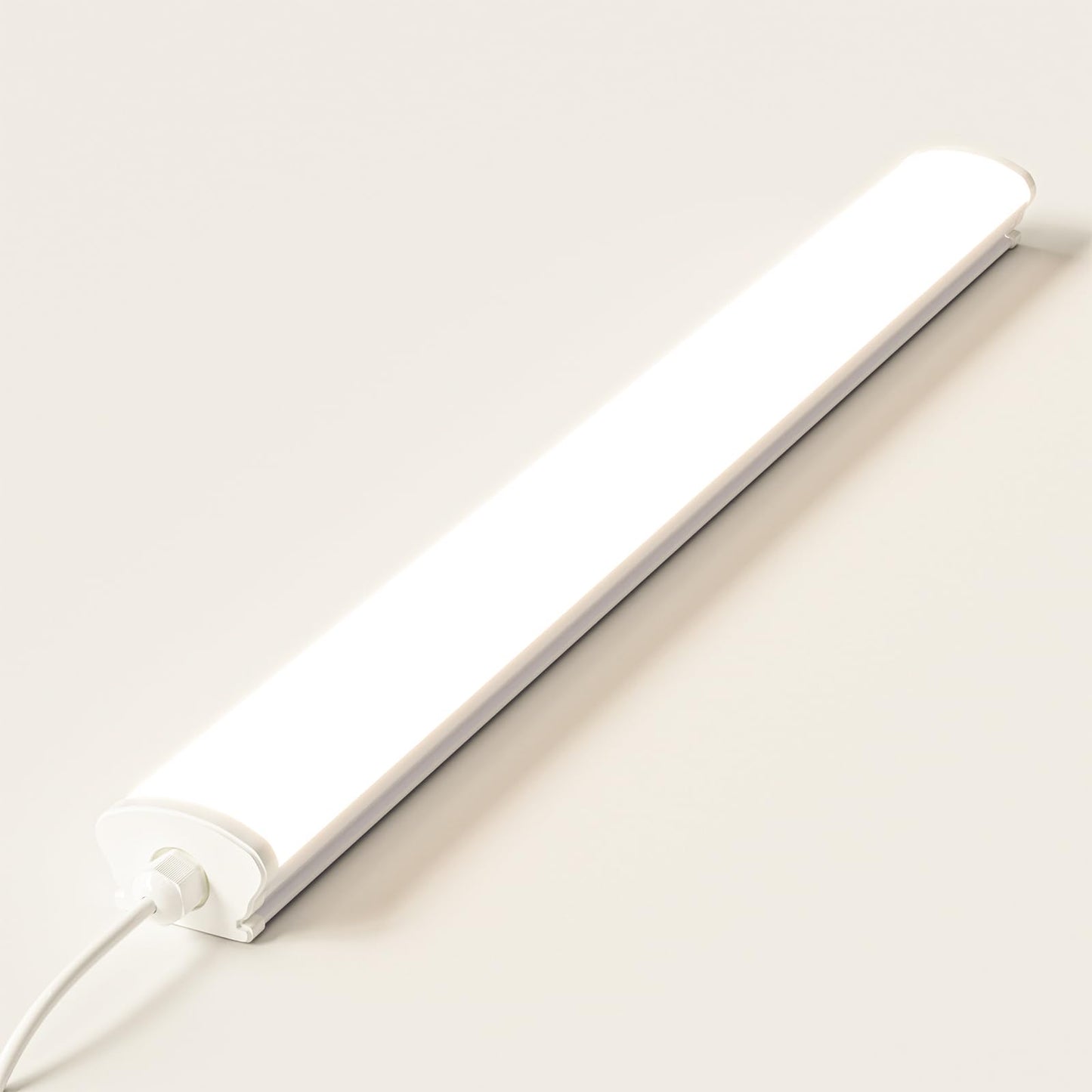 LQWELL LED Feuchtraumleuchte, LED Röhre 120x6.8x5cm IP65 Wasserfest, 36W 4050LM 4000K, Deckenleuchte Lange als Kellerleuchte, Wannenleuchte, Nassraumleuchte, Garagelampe, Werkstattlampe