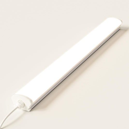 LQWELL LED Feuchtraumleuchte, LED Röhre 120x6.8x5cm IP65 Wasserfest, 36W 4050LM 4000K, Deckenleuchte Lange als Kellerleuchte, Wannenleuchte, Nassraumleuchte, Garagelampe, Werkstattlampe