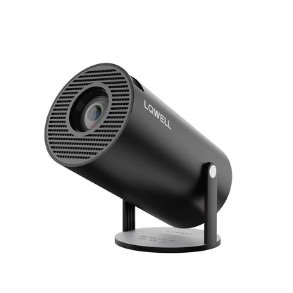 LQWELL® Projector, Mini Projector, Supports 5G WiFi, BT5.0 with Android OS, Auto Keystone Correction, 220-Degree Angle, 130-Inch Display for Phone/PC/Xbox, 4K Home Theater, HDMI, Black, 2024 Upgrade