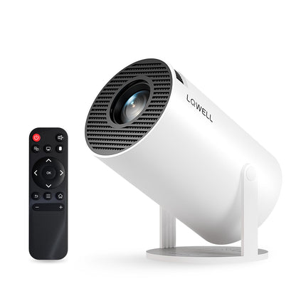 LQWELL® HY300 Mini Projector, Native 720P, 4K 1080P Support, with Android 11, WiFi 6, Bluetooth 5.0, Supports Airplay & Miracast, Portable Home and Outdoor Projector, for Android/iPhone/PC/Mac