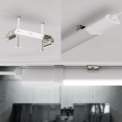 LQWELL LED Feuchtraumleuchte, LED Röhre 120x5.3x3.3cm IP65 Wasserfest, 36W 4100LM 6500K, Deckenleuchte Lange als Kellerleuchte, Wannenleuchte, Nassraumleuchte, Garagelampe, Werkstattlampe