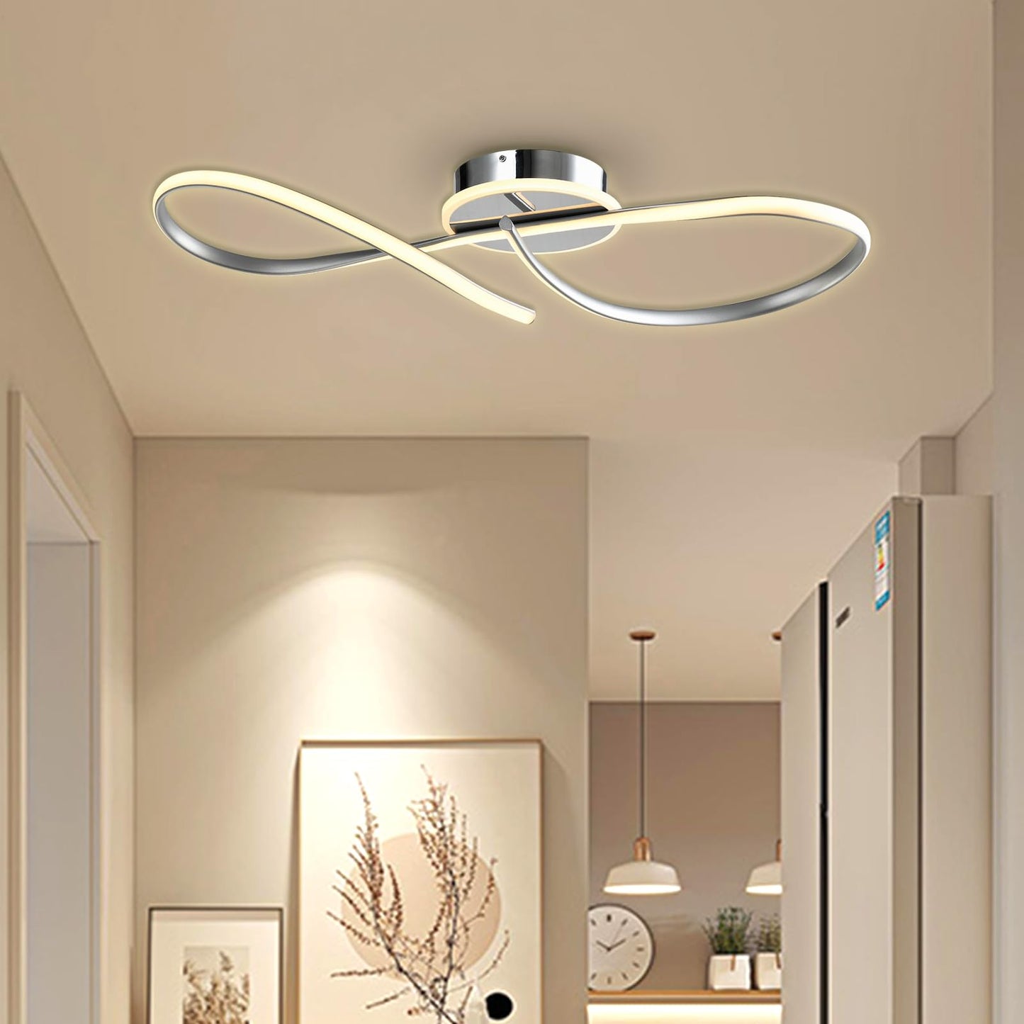 LQWELL ® Deckenleuchte LED Deckenlampe, 29W 3000K Küchenlampe Modern Schlafzimmerlampe aus Aluminium für Wohnzimmer Schlafzimmer Küche Balkon Flur Keller Büro, 800 * 310 * 135mm