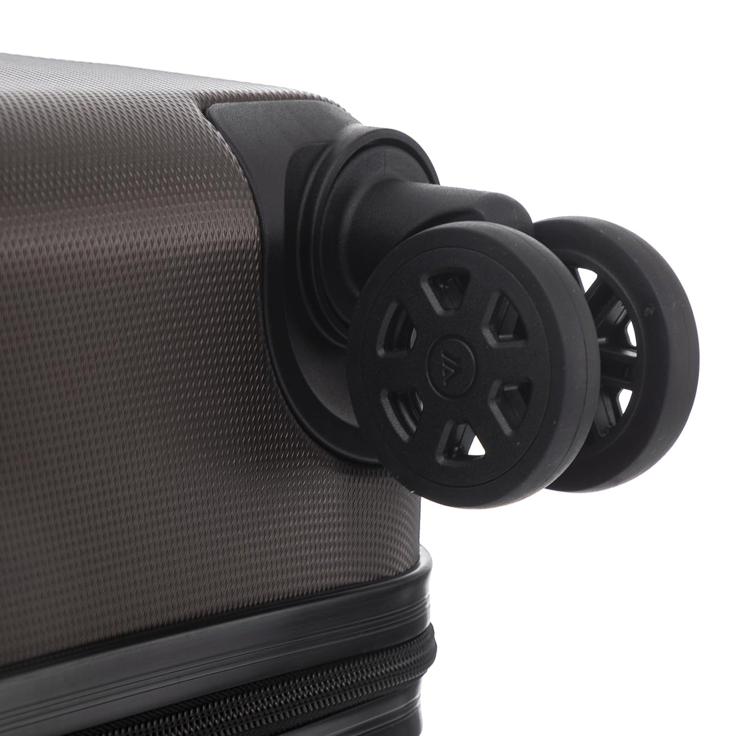 yonsly Koffer Suitcase M Braun, Trolley Reisekoffer, Rollkoffer Handgepäck mit 4 Rollen 360°, ABS Hartschalen, Sicherheitsschloss, Weicher Gummigriff, 210D-Futter