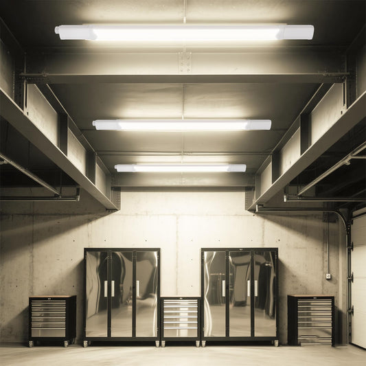 LQWELL® LED Feuchtraumleuchte, LED Röhre 120x5.3x3.3cm IP65 Wasserfest, 36W 4050LM 4000K, Deckenleuchte Lange als Kellerleuchte, Wannenleuchte, Nassraumleuchte, Garagelampe, Werkstattlampe