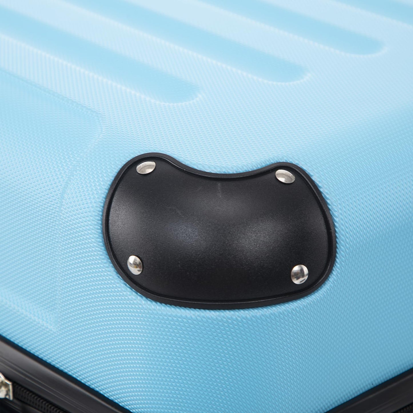 yonsly Koffer Suitcase M Hellblau, Trolley Reisekoffer, Rollkoffer Handgepäck mit 4 Rollen 360°, ABS Hartschalen, Sicherheitsschloss, Weicher Gummigriff, 210D-Futter