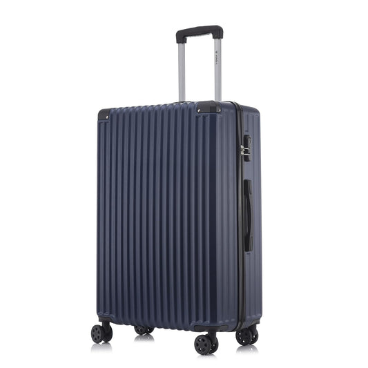yonsly Trolley Reisekoffer Suitcase, Rollkoffer Handgepäck ABS Hartschalen mit 4 Rollen 360°, Sicherheitsschloss, Weicher Gummigriff, 210D-Futter (S, Dunkelblau)
