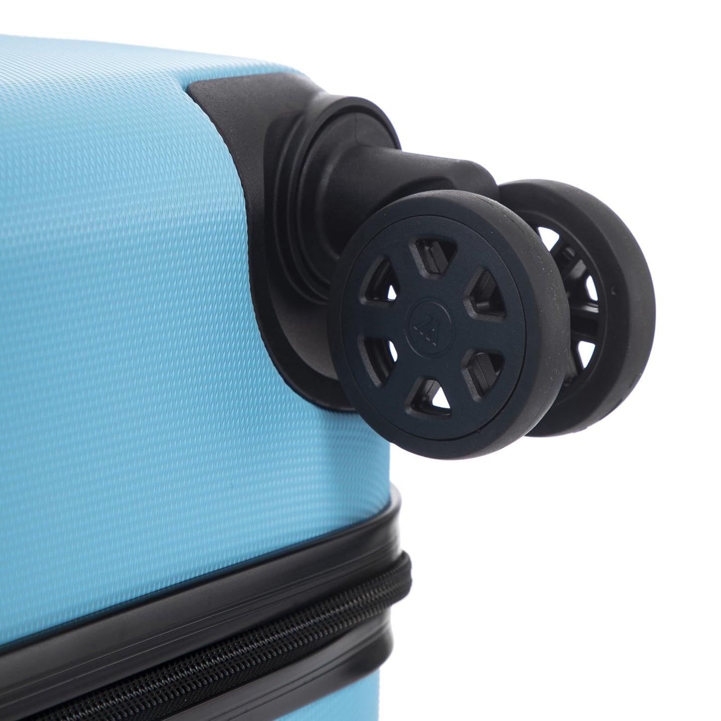 yonsly Koffer Suitcase M Hellblau, Trolley Reisekoffer, Rollkoffer Handgepäck mit 4 Rollen 360°, ABS Hartschalen, Sicherheitsschloss, Weicher Gummigriff, 210D-Futter