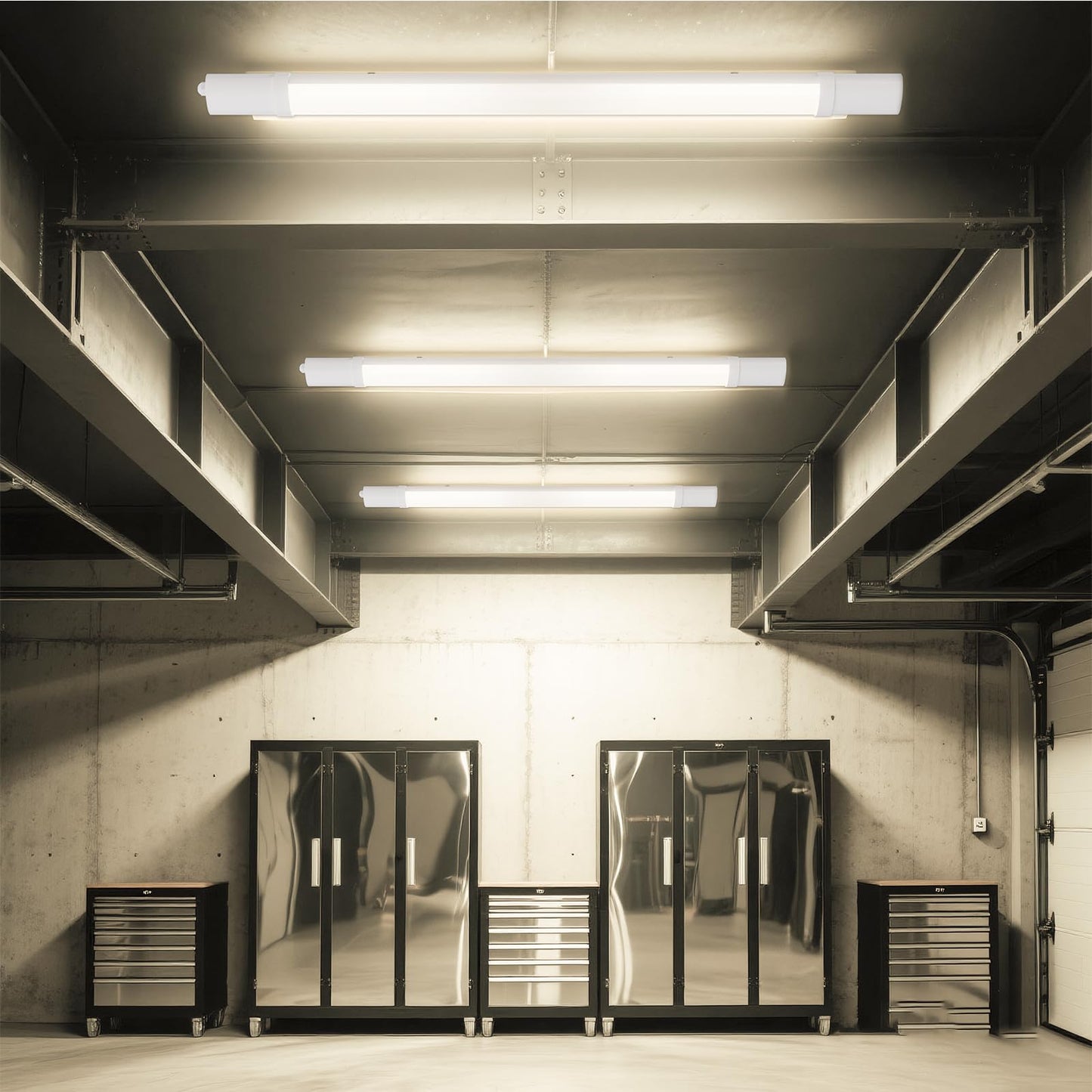 LQWELL LED Feuchtraumleuchte, LED Röhre 120x7x4.5cm IP65 Wasserfest, 36W 4050LM 4000K, Deckenleuchte Lange als Kellerleuchte, Wannenleuchte, Nassraumleuchte, Garagelampe, Werkstattlampe