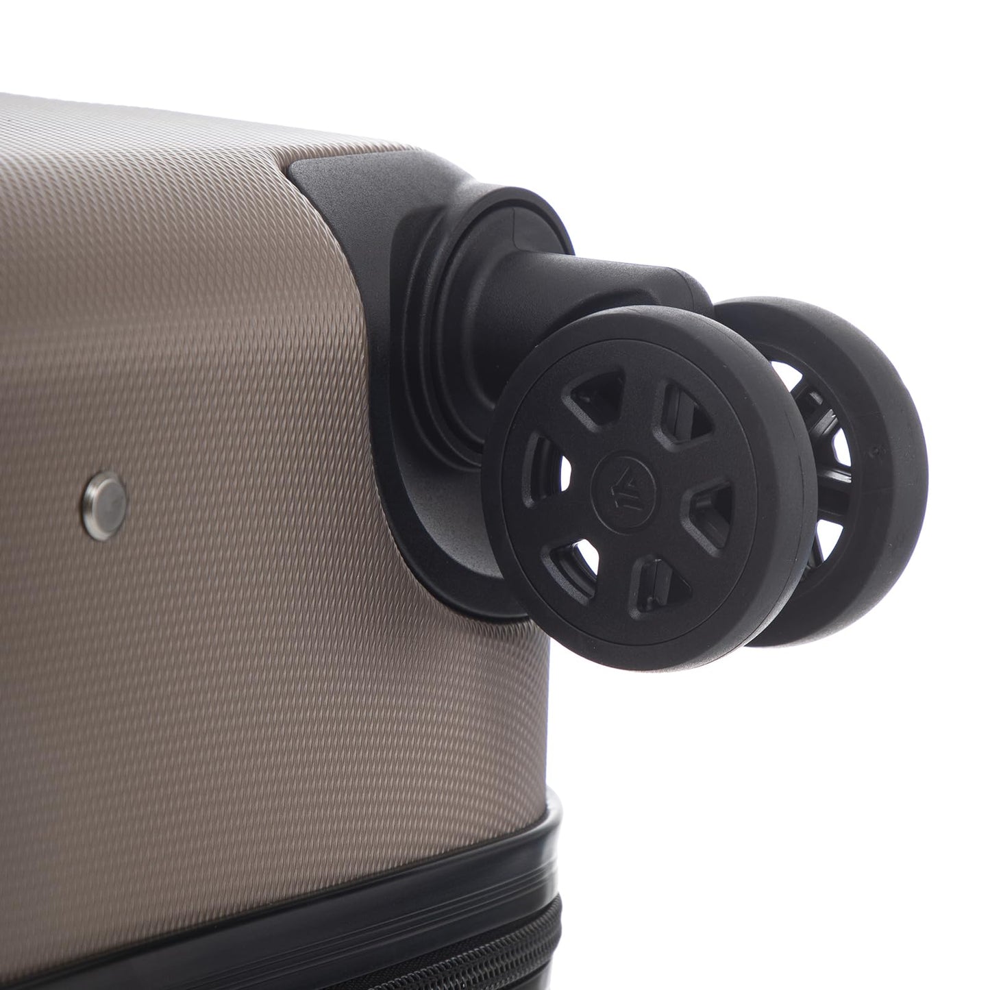 yonsly Koffer Suitcase L Champagner, Trolley Reisekoffer, Rollkoffer Handgepäck mit 4 Rollen 360°, ABS Hartschalen, Sicherheitsschloss, Weicher Gummigriff, 210D-Futter