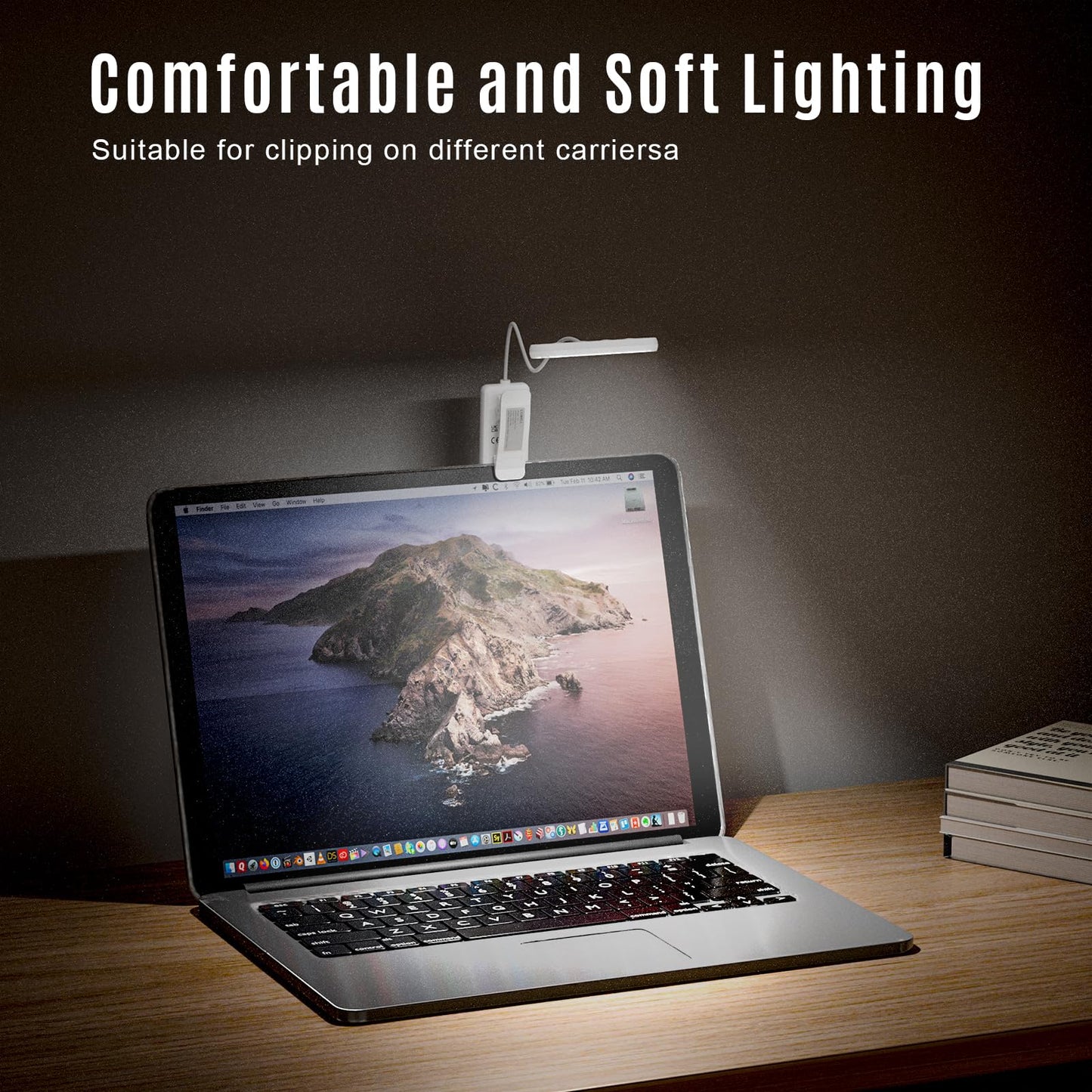 LQWELL®3× Nachttisch-Leselampe, wiederaufladbare USB-Leselampe, 3 Farbtemperaturen, 10 Helligkeitsstufen, stufenlos dimmbar, 360° flexibles Buchlicht für Kinder und Buchliebhaber (Weiß, 3 Stück)