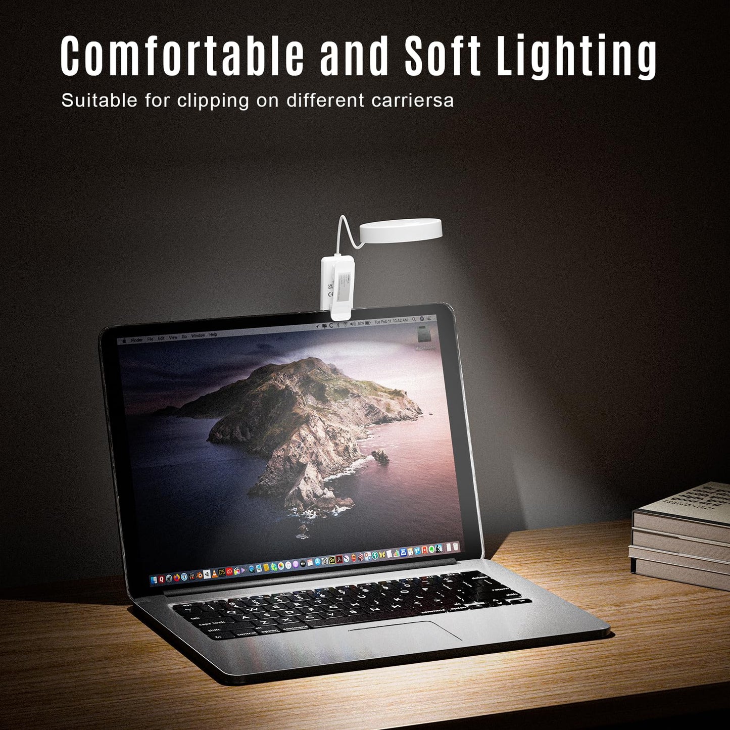 LQWELL® 1x Leselampe Buch Klemme im Bett, USB Wiederaufladbare Leselicht mit 3 Farbtemperaturen, 10 Helligkeitsstufen & Stufenloses Dimmen, 360° Flexibel Buchlampe für Kinder, Buchliebhaber, Weiss