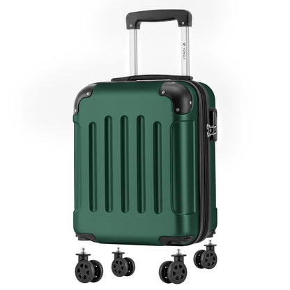 YONSLY® Cabin Suitcase with Detachable Wheels, S Suitcase, Trolley Travel Suitcase, Rolling Suitcase Carry-on with 4 360° Wheels, Hardshell Travel Suitcase, Combination Lock, Rubber Handle