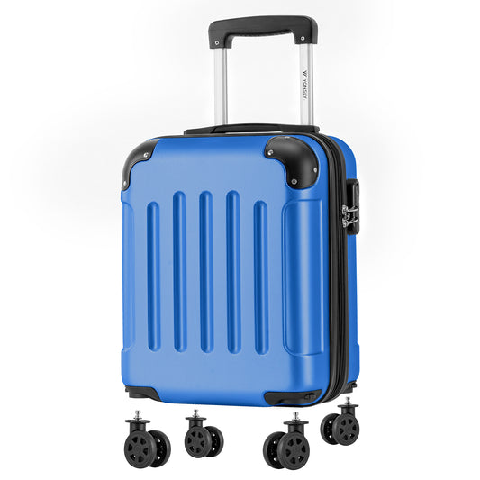 YONSLY® Cabin Suitcase with Detachable Wheels, S Suitcase, Trolley Travel Suitcase, Rolling Suitcase Carry-on with 4 360° Wheels, Hardshell Travel Suitcase, Combination Lock, Rubber Handle