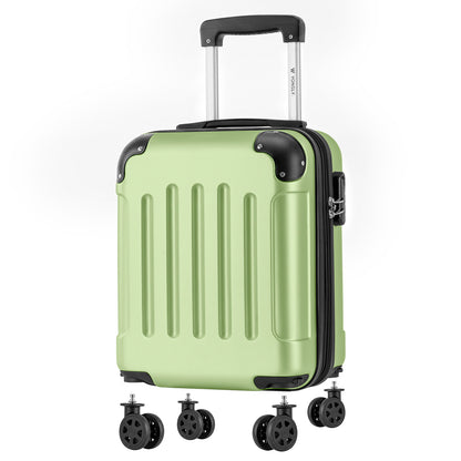 YONSLY® Cabin Suitcase with Detachable Wheels, S Suitcase, Trolley Travel Suitcase, Rolling Suitcase Carry-on with 4 360° Wheels, Hardshell Travel Suitcase, Combination Lock, Rubber Handle