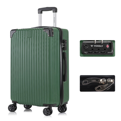 YONSLY® Premium Luggage TSA Lock, YKK Zipper Hardshell Suitcase Trolley Carry-On Luggage Spinner Suitcase 4 Wheels