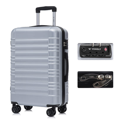 YONSLY® Premium Luggage TSA Lock, YKK Zipper Hardside Suitcase Carry-On Rolling Luggage Spinner 4 Wheels