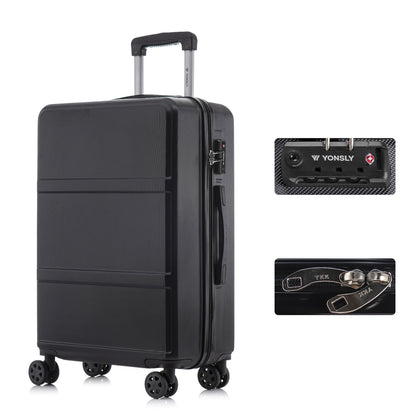 YONSLY® Premium Luggage TSA Lock, YKK Zipper Hardshell Suitcase Trolley Cabin Luggage Roller Suitcase Carry-on 4 Wheels