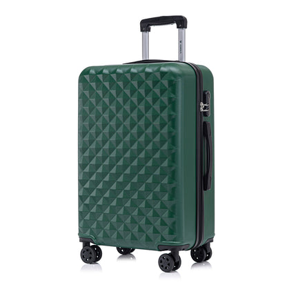YONSLY® Suitcase, Trolley Travel Suitcase, Cabin Case Rolling Luggage Hand Luggage with 4 360° Wheels, Hard Shell Travel Suitcase, Combination Lock, Soft Rubber Handle