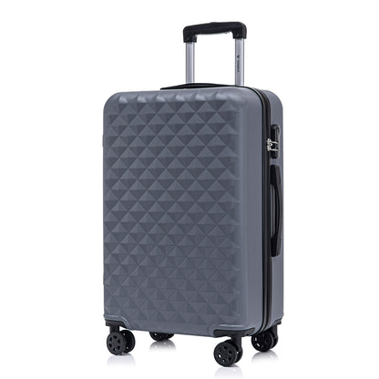 YONSLY® Suitcase, Trolley Travel Suitcase, Cabin Case Rolling Luggage Hand Luggage with 4 360° Wheels, Hard Shell Travel Suitcase, Combination Lock, Soft Rubber Handle