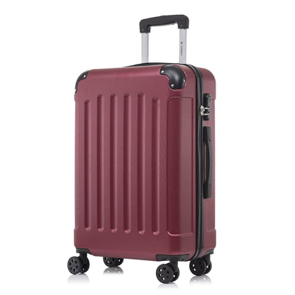 YONSLY® Trolley Suitcase, Travel Suitcase, Carry-On Suitcase, Hardshell Suitcase with 4 360° Wheels, Combination Lock, Soft Rubber Handle for Travel, Camping