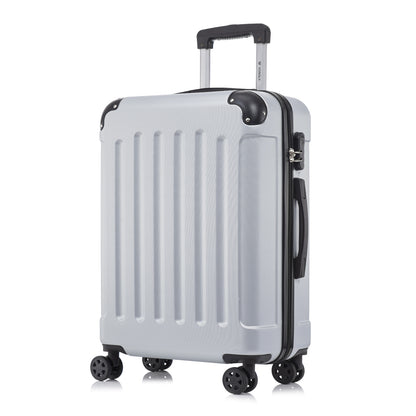 YONSLY® Suitcase, Trolley Travel Suitcase, Rolling Suitcase Carry-On with 4 360° Wheels, Hardshell Travel Suitcase, Combination Lock, Soft Rubber Handle
