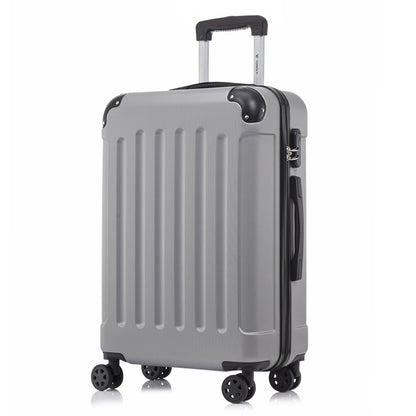 YONSLY® Suitcase, Trolley Travel Suitcase, Rolling Suitcase Carry-On with 4 360° Wheels, Hardshell Travel Suitcase, Combination Lock, Soft Rubber Handle