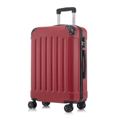 YONSLY® Suitcase, Trolley Travel Suitcase, Rolling Suitcase Carry-On with 4 360° Wheels, Hardshell Travel Suitcase, Combination Lock, Soft Rubber Handle