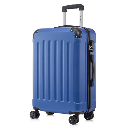 YONSLY® Suitcase, Trolley Travel Suitcase, Rolling Carry-on Luggage with 4 360° Wheels, ABS Hardshell, Security Lock, Soft Rubber Handle, 210D Lining