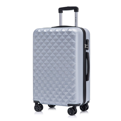 YONSLY® Suitcase, Trolley Travel Suitcase, Cabin Case Rolling Luggage Hand Luggage with 4 360° Wheels, Hard Shell Travel Suitcase, Combination Lock, Soft Rubber Handle