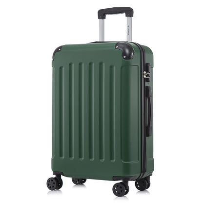 YONSLY® Suitcase, Trolley Travel Suitcase, Rolling Carry-on Luggage with 4 360° Wheels, ABS Hardshell, Security Lock, Soft Rubber Handle, 210D Lining