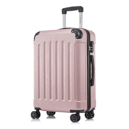 YONSLY® Suitcase, Trolley Travel Suitcase, Rolling Suitcase Carry-On with 4 360° Wheels, Hardshell Travel Suitcase, Combination Lock, Soft Rubber Handle
