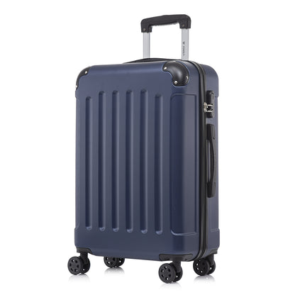 YONSLY® Suitcase, Trolley Travel Suitcase, Rolling Carry-on Luggage with 4 360° Wheels, ABS Hardshell, Security Lock, Soft Rubber Handle, 210D Lining