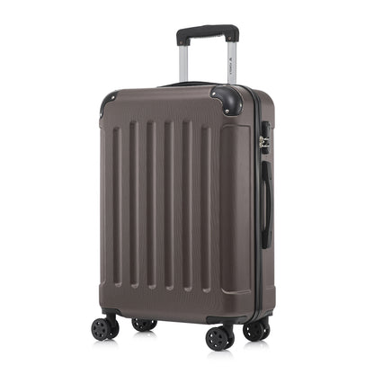 YONSLY® Suitcase, Trolley Travel Suitcase, Rolling Suitcase Carry-On with 4 360° Wheels, Hardshell Travel Suitcase, Combination Lock, Soft Rubber Handle