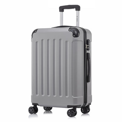 YONSLY® Suitcase, Trolley Travel Suitcase, Rolling Carry-on Luggage with 4 360° Wheels, ABS Hardshell, Security Lock, Soft Rubber Handle, 210D Lining