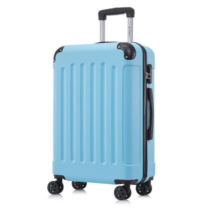 YONSLY® Suitcase, Trolley Travel Suitcase, Rolling Carry-on Luggage with 4 360° Wheels, ABS Hardshell, Security Lock, Soft Rubber Handle, 210D Lining