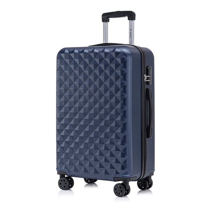 YONSLY® Suitcase, Trolley Travel Suitcase, Cabin Case Rolling Luggage Hand Luggage with 4 360° Wheels, Hard Shell Travel Suitcase, Combination Lock, Soft Rubber Handle