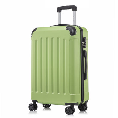 YONSLY® Suitcase, Trolley Travel Suitcase, Rolling Carry-on Luggage with 4 360° Wheels, ABS Hardshell, Security Lock, Soft Rubber Handle, 210D Lining