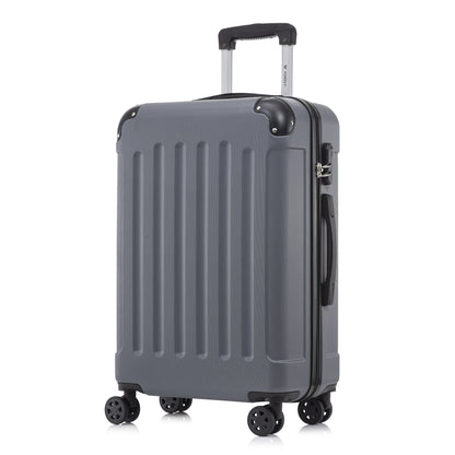 YONSLY® Suitcase, Trolley Travel Suitcase, Rolling Suitcase Carry-On with 4 360° Wheels, Hardshell Travel Suitcase, Combination Lock, Soft Rubber Handle