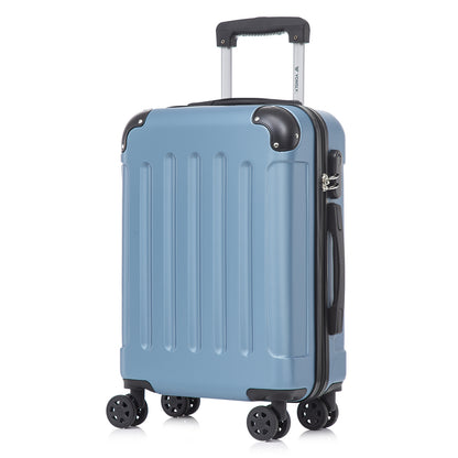 YONSLY® Suitcase, Trolley Travel Suitcase, Rolling Carry-on Luggage with 4 360° Wheels, ABS Hardshell, Security Lock, Soft Rubber Handle, 210D Lining