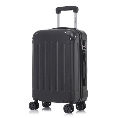 YONSLY® Suitcase, Trolley Travel Suitcase, Rolling Carry-on Luggage with 4 360° Wheels, ABS Hardshell, Security Lock, Soft Rubber Handle, 210D Lining