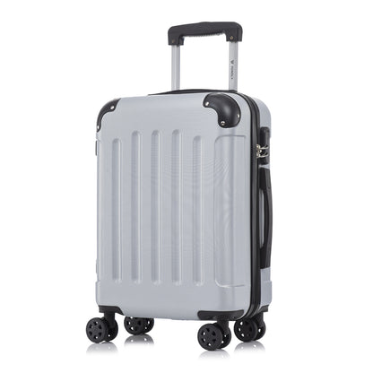 YONSLY® Suitcase, Trolley Travel Suitcase, Rolling Suitcase Carry-On with 4 360° Wheels, Hardshell Travel Suitcase, Combination Lock, Soft Rubber Handle